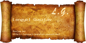 Lengyel Gusztáv névjegykártya