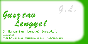 gusztav lengyel business card